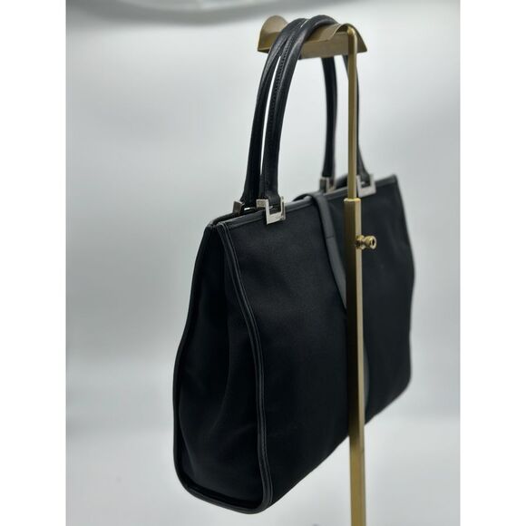 Gucci Black Leather and‎ Nylon Jackie O Tote*VERY NICE!! WITH COA - Picture 7 of 11